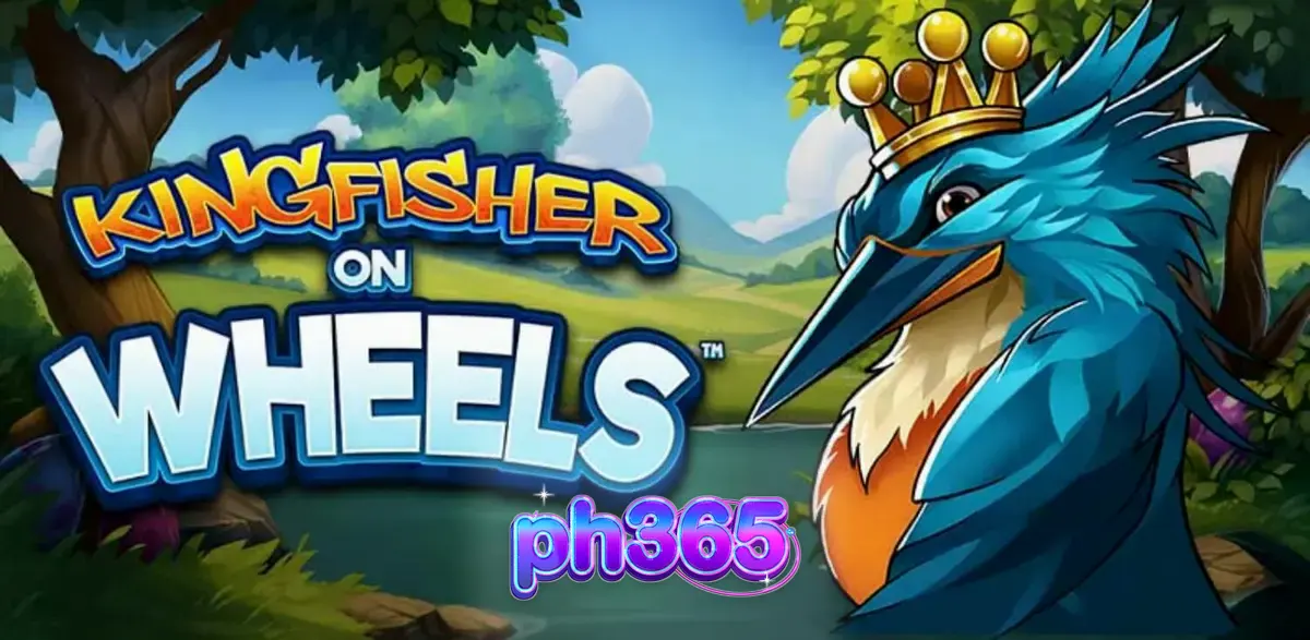 Ang crowned kingfisher bird sa tabi ng Fortune Wheel sa Kingfisher on Wheels slot